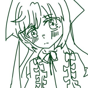 Rating: Safe Score: 0 Tags: 1girl auto_tagged blush dress eyebrows_visible_through_hair image long_hair monochrome solo suiseiseki upper_body white_background User: admin