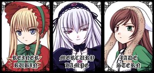 Rating: Safe Score: 0 Tags: 3girls blonde_hair blue_eyes brown_hair commentary_request dress flower frills german_text gothic_lolita green_bow green_eyes green_neckwear hairband hat heterochromia image lace lolita_fashion long_hair long_sleeves looking_at_viewer multiple multiple_girls orebalgum red_eyes ribbon rose rozen_maiden shinku silver_hair simple_background smile suigintou suiseiseki tagme twintails white_background white_hair User: admin