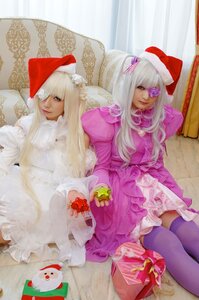Rating: Safe Score: 0 Tags: 2girls blindfold box christmas dress eyepatch gift gift_box hat long_hair multiple_cosplay multiple_girls purple_legwear santa_hat sitting tagme thighhighs User: admin