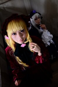 Rating: Safe Score: 0 Tags: 2girls blonde_hair blue_eyes bow dress flower frills lips long_hair long_sleeves multiple_cosplay multiple_girls rose shinku silver_hair tagme User: admin