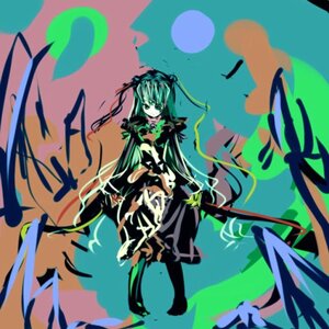 Rating: Safe Score: 0 Tags: 1girl aqua_hair barasuishou black_dress black_legwear dress frills hatsune_miku image long_hair solo thighhighs top_hat very_long_hair wings User: admin