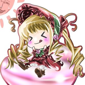 Rating: Safe Score: 0 Tags: 1girl blonde_hair blush chibi dress drill_hair flower image long_hair pink_bow ringlets rose shinku solo tongue tongue_out twin_drills User: admin