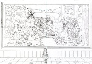 Rating: Safe Score: 0 Tags: 6+girls greyscale hair_ornament hat image long_hair monochrome multiple multiple_girls ponytail short_hair tagme tree twintails weapon User: admin