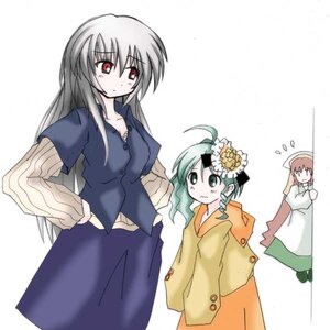 Rating: Safe Score: 0 Tags: 3girls ahoge buttons flower green_hair hair_ornament hand_on_hip hands_on_hips image long_hair long_sleeves multiple multiple_girls red_eyes red_hair short_hair skirt suigintou tagme User: admin