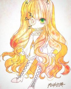Rating: Safe Score: 0 Tags: 1girl blonde_hair boots bow cross-laced_footwear dress flower frills green_eyes image kirakishou knee_boots lace-up_boots long_hair rose sitting solo traditional_media two_side_up very_long_hair User: admin