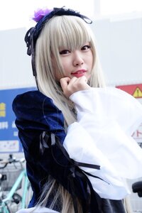 Rating: Safe Score: 0 Tags: 1girl 3d blonde_hair blurry blurry_background depth_of_field dress hairband lips long_hair long_sleeves looking_at_viewer photo realistic red_eyes ribbon sleeves_past_wrists solo upper_body User: admin
