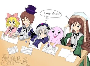 Rating: Safe Score: 0 Tags: blush book bow brown_hair closed_eyes dress drill_hair gothic_lolita green_dress hat hina_ichigo image lolita_fashion long_hair long_sleeves multiple multiple_girls paper ribbon short_hair siblings silver_hair sisters souseiseki suigintou suiseiseki tagme top_hat twin_drills twins very_long_hair User: admin