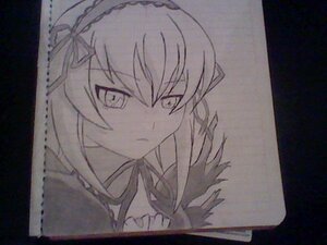 Rating: Safe Score: 0 Tags: 1girl closed_mouth eyebrows_visible_through_hair frown image looking_at_viewer photo simple_background solo suigintou traditional_media white_background User: admin