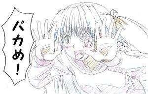 Rating: Safe Score: 0 Tags: 1girl barasuishou hands image long_hair long_sleeves looking_at_viewer monochrome open_mouth simple_background solo tongue tongue_out upper_body User: admin