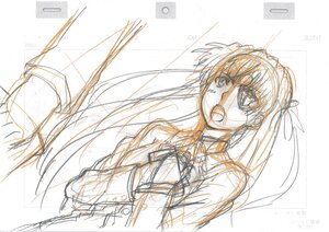Rating: Safe Score: 0 Tags: 1girl barasuishou image long_hair long_sleeves monochrome open_mouth ribbon sketch solo traditional_media upper_body white_background User: admin