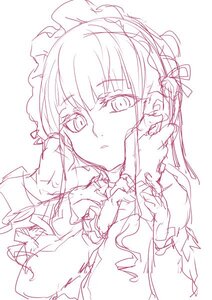 Rating: Safe Score: 0 Tags: 1girl braid image maid maid_headdress monochrome ribbon shinku sketch solo User: admin