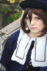 Rating: Safe Score: 0 Tags: 1girl auto_tagged blurry blurry_background brown_eyes brown_hair depth_of_field fur_trim hat jewelry lips necklace realistic short_hair solo souseiseki upper_body User: admin