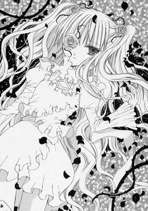 Rating: Safe Score: 0 Tags: 1girl dress eyepatch flower frills greyscale hair_flower hair_ornament image kirakishou long_hair long_sleeves monochrome petals rose solo thorns two_side_up very_long_hair vines User: admin