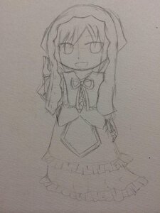 Rating: Safe Score: 0 Tags: 1girl :d greyscale image long_sleeves looking_at_viewer monochrome open_mouth skirt smile solo suiseiseki traditional_media User: admin