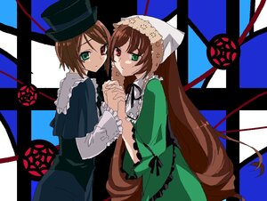 Rating: Safe Score: 0 Tags: 2girls brown_hair dress green_dress green_eyes hanamo hat head_scarf heterochromia holding_hands image interlocked_fingers long_hair long_sleeves looking_at_viewer multiple_girls pair red_eyes rozen_maiden short_hair siblings sisters souseiseki suiseiseki twins very_long_hair User: admin