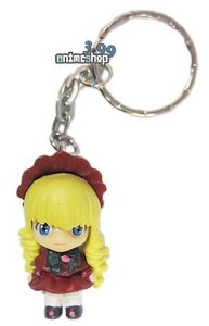 Rating: Safe Score: 0 Tags: 1girl blonde_hair blue_eyes bonnet chain chibi doll dress shinku simple_background solo white_background User: admin