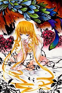 Rating: Safe Score: 0 Tags: 1girl blonde_hair blue_eyes flower image long_hair marker_(medium) red_flower rose shinku solo traditional_media User: admin