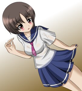 Rating: Safe Score: 3 Tags: 1girl :o blue_sailor_collar blue_skirt blush bra brown_background brown_hair collarbone dutch_angle gradient gradient_background human image kashiwaba_tomoe kiyosumi_school_uniform lingerie looking_down miyanaga_saki mole mole_under_eye necktie open_mouth pink_bra pink_neckwear pleated_skirt red_eyes rozen_maiden sailor_collar school_uniform see-through serafuku shirt short_hair short_sleeves simple_background skirt solo standing takumi_(rozen_garten) underwear wet wet_clothes wet_shirt User: admin