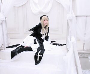Rating: Safe Score: 0 Tags: 1girl blonde_hair curtains dress gun holding holding_gun holding_weapon indoors long_hair rifle sitting solo suigintou weapon window User: admin