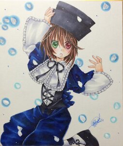Rating: Safe Score: 0 Tags: 1girl :o auto_tagged brown_hair dress frills green_eyes hat heterochromia image long_sleeves looking_at_viewer marker_(medium) open_mouth red_eyes short_hair signature solo souseiseki suiseiseki traditional_media User: admin