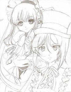 Rating: Safe Score: 0 Tags: 2girls bonnet dress frills greyscale hat image lolita_hairband long_hair looking_at_viewer monochrome multiple_girls pair ribbon shinku sketch souseiseki suigintou suiseiseki top_hat very_long_hair User: admin