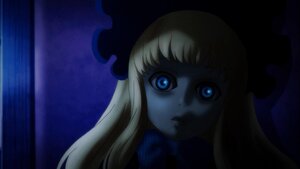Rating: Safe Score: 0 Tags: 1girl bangs blonde_hair blue_eyes dark face hat image long_hair looking_at_viewer shinku solo User: admin