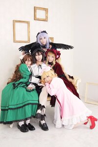 Rating: Safe Score: 0 Tags: 4girls blonde_hair brown_hair closed_eyes dress green_dress hat hina_ichigo long_hair multiple_cosplay multiple_girls pantyhose shinku shoes short_hair siblings silver_hair sisters sleeping souseiseki suigintou suiseiseki tagme twins wings User: admin