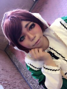 Rating: Safe Score: 0 Tags: 1girl bangs brown_hair closed_mouth dress green_eyes lips long_sleeves looking_at_viewer photo photorealistic realistic short_hair solo suiseiseki upper_body User: admin