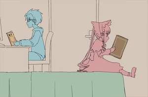 Rating: Safe Score: 0 Tags: 1boy 1girl bow glasses hair_bow hair_tubes hakurei_reimu hood hoodie image long_hair long_sleeves profile shinku sitting solo very_long_hair User: admin