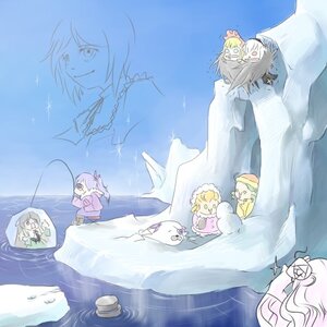 Rating: Safe Score: 0 Tags: blonde_hair green_eyes image long_hair multiple multiple_girls purple_hair smile tagme water User: admin