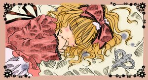 Rating: Safe Score: 0 Tags: 1girl blonde_hair bow closed_eyes hair_bow hina_ichigo hinaichigo image long_sleeves lying short_hair sleeping solo User: admin