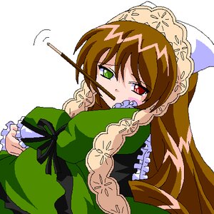 Rating: Safe Score: 3 Tags: 1girl artist_request bangs brown_hair dress frills green_dress green_eyes heterochromia image long_hair long_sleeves lowres oekaki red_eyes rozen_maiden simple_background solo suiseiseki upper_body User: admin