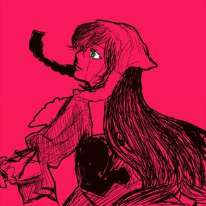 Rating: Safe Score: 0 Tags: 1girl braid dress green_eyes image long_hair looking_back monochrome pink_background red_background red_theme simple_background solo suiseiseki User: admin