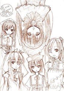 Rating: Safe Score: 0 Tags: 5girls 6+girls :o artist_request barasuishou blush brown_theme chestnut_mouth dress flower frills hat image kirakishou long_hair long_sleeves looking_at_viewer minami-ke minami_chiaki minami_haruka minami_kana minami_touma monochrome multiple multiple_girls open_mouth rozen_maiden shinku short_hair siblings sisters sketch souseiseki suigintou suiseiseki tagme twins twintails very_long_hair User: admin