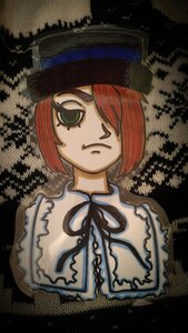 Rating: Safe Score: 0 Tags: 1girl expressionless green_eyes hat image looking_at_viewer multicolored_hair neck_ribbon red_hair ribbon short_hair solo souseiseki upper_body User: admin