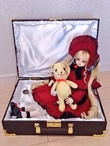 Rating: Safe Score: 0 Tags: 1girl blonde_hair dress frilled_pillow long_hair pillow red_dress shinku solo stuffed_animal teddy_bear twintails User: admin