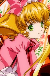 Rating: Safe Score: 0 Tags: 1girl blonde_hair bow dress drill_hair food fruit green_eyes hat hina_ichigo hinaichigo image looking_at_viewer pink_bow pink_dress ribbon smile solo strawberry User: admin