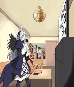 Rating: Safe Score: 0 Tags: 2boys 4girls anthsolo black_legwear black_wings blonde_hair ceiling_light character_request couch dress frilled_sleeves frills hairband hina_ichigo image indoors juliet_sleeves karaoke lolita_hairband long_hair long_sleeves looking_back multiple_boys multiple_girls pantyhose puffy_sleeves purple_dress rozen_maiden sakurada_jun shelf shinku silver_hair solo solo_focus standing suigintou suiseiseki table very_long_hair wings User: admin