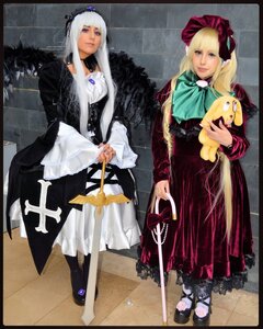 Rating: Safe Score: 0 Tags: 2girls bangs blonde_hair blue_eyes bonnet bow doll dress flower lips long_hair long_sleeves looking_at_viewer multiple_cosplay multiple_girls nail_polish purple_eyes standing tagme User: admin