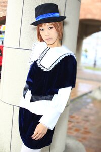 Rating: Safe Score: 0 Tags: 1girl 3d blue_eyes blurry blurry_background blurry_foreground brown_hair depth_of_field hat lips long_sleeves looking_at_viewer outdoors photo photo_background short_hair sitting solo souseiseki white_neckwear User: admin