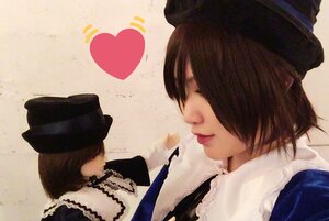 Rating: Safe Score: 0 Tags: 2girls black_headwear brown_hair closed_mouth hair_over_eyes hat heart lips multiple_girls profile short_hair smile solo souseiseki User: admin