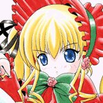 Rating: Safe Score: 0 Tags: 1girl blonde_hair blue_eyes blush bow christmas gift hat image marker_(medium) ribbon shinku simple_background solo User: admin