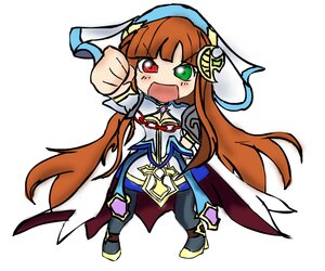 Rating: Safe Score: 0 Tags: 1girl :d bangs blunt_bangs blush breasts cape cleavage dress full_body green_eyes heterochromia image long_hair open_mouth pantyhose red_eyes simple_background smile solo striped suiseiseki v-shaped_eyebrows veil white_background User: admin