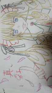 Rating: Safe Score: 0 Tags: 1990s_(style) 1girl blonde_hair blue_eyes choker flower image long_hair petals rose rose_petals shinku solo traditional_media User: admin
