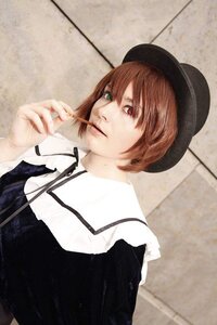 Rating: Safe Score: 0 Tags: 1girl brown_hair chain-link_fence green_eyes hat heterochromia looking_at_viewer red_eyes ribbon short_hair smoking solo souseiseki User: admin