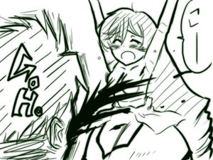 Rating: Questionable Score: 0 Tags: 1girl armpits blush closed_eyes greyscale image long_hair monochrome open_mouth solo suiseiseki User: admin
