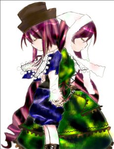 Rating: Safe Score: 0 Tags: 2girls back-to-back closed_eyes dress gradient_hair hat hijiri_byakuren image long_hair long_sleeves multicolored_hair multiple_girls pair purple_hair sisters souseiseki suiseiseki User: admin