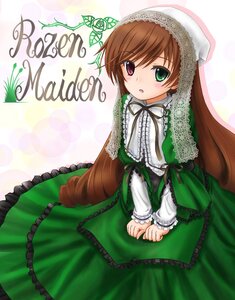 Rating: Safe Score: 0 Tags: 1girl :o blush brown_hair dress frills green_dress green_eyes heterochromia image long_hair long_sleeves looking_at_viewer open_mouth red_eyes sitting solo suiseiseki very_long_hair User: admin