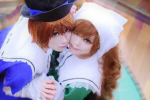 Rating: Safe Score: 0 Tags: 2girls bangs blonde_hair blue_dress blue_eyes blurry blurry_background blurry_foreground depth_of_field dress green_eyes hat holding_hands interlocked_fingers lips long_hair looking_at_another looking_at_viewer multiple_cosplay multiple_girls one_eye_closed own_hands_together photo short_hair siblings sisters smile suiseiseki tagme twins User: admin