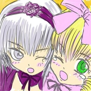 Rating: Safe Score: 0 Tags: 2girls ;o blonde_hair blush flower green_eyes hair_ornament hinaichigo image multiple_girls one_eye_closed open_mouth pair suigintou tears wince User: admin